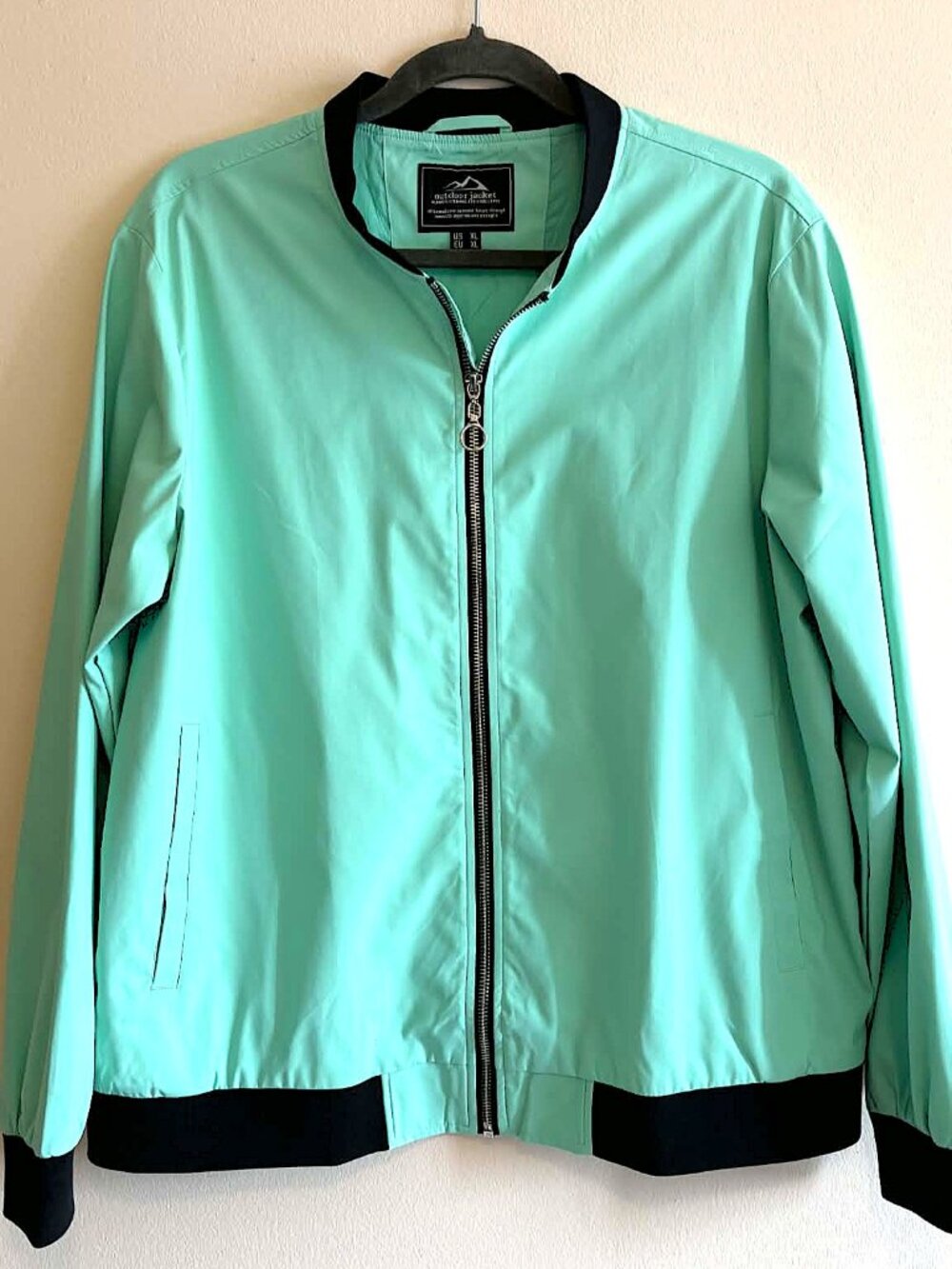 Outdoor Jacket Lightweight Bomber XL Zip-Up Color Block Sporty
